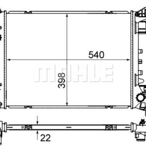 Kühlmittelkühler OPEL COMBO FIAT DOBLO - MAHLE