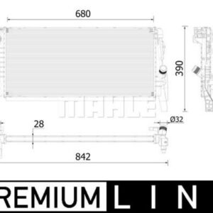 MOTOR SU RADYATORU PREMIUM LINE BMW F45 F48 MINI F57 F60 - MAHLE