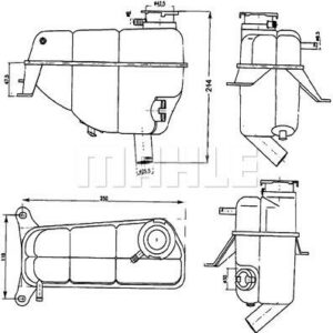 RADYATOR YEDEK SU DEPOSU MERCEDES E-CLASS W124 S124 C124 A124 - MAHLE