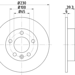 ARKA FREN AYNASI GOLF4-BORA-POLO-A3-TOLEDO 98-04 POLO-FABIA-RAPID-A1 09 231.7x9x5DL - MARELLI