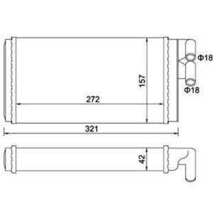 KALORİFER RADYATÖRÜ A6 94-97 MEK OTOM 273x141x32 - MARELLI