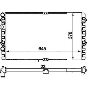 RADYATÖR IBIZA III-CORDOBA-INCA-1.4-1.6-1.9 TDI AC MEK OTOM 646x378x23 - MARELLI
