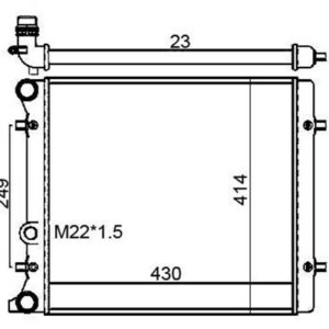 RADYATÖR LEON 1M1 1.4 16V; TOLEDO II 1M2 1.4 16V; OCTAVIA 1U2 1.4; 1.6İ; BORA COMBI 1J6 1.4 - MARELLI