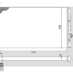 RADYATÖR CLASSIC GOLF III 1.6-1.8-1.9-2.0 91-99 AC /- MEK/OTOM 378x630x34 - MARELLI