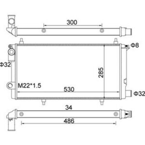 RADYATÖR C15 00-05 1.9D KLİMASIZ MEK 530x287x35 - MARELLI