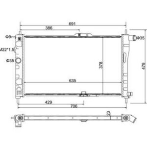 RADYATÖR DAEWOO NEXIA KLETN 1.5; 1.5 16V - MARELLI