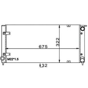 RADYATÖR GOLF IIx 19E/1G1 1.6; 1.8; 1.6D/TD; JETTA IIx 19E/1G2 1.6; 1.8; SCIROCCO 53B 1.8 16V - MARELLI