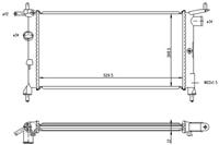 x 350213775003 RADYATÖR CORSA B-TIGRA-COMBO 1.2-1.4-1.4 16V KLİMASIZ MEK 530x285x28 - MARELLI