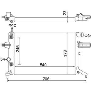 350213112003 RADYATÖR ASTRA G F08. F35. F48. F69 1.4 16V; 1.6 16V; 1.8 16V; ZAFIRA F75 - MARELLI