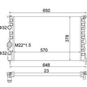 350213263003 RADYATÖR MGN I 1.6İ BA0L -1.6E BA0F-BA0S -1.6 16V BA04-BA11 BA0G -1.9DTİ - MARELLI