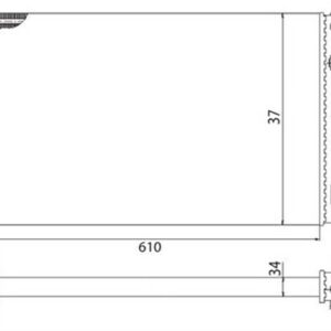 350213755003 RADYATÖR VECTRA B AC KLİMASIZ MEK OTOM 610x370x34 - MARELLI