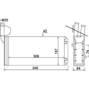 KALORİFER RADYATÖRÜ VW TRANSPORTER T4 306x157 - MARELLI