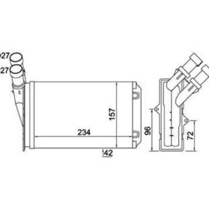 KALORİFER RADYATÖRÜ BERLINGO-PARTNER 96 XANTIA 95-98 XSARA 99-05 306 93-01 234x157 - MARELLI