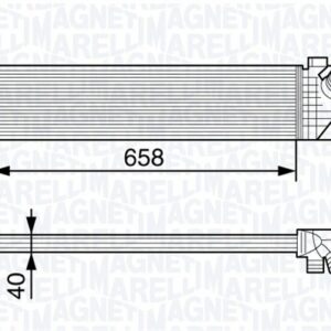 TURBO RADYATÖRÜ INTERCOOLER VOLVO C30 06-12 -S40 04 V50 04 1.6D-2.0D- C70 2.0D 08 658x157 - MARELLI