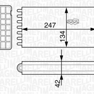 KALORİFER RADYATÖRÜ C4 04 P307 04 AC KLİMASIZ 247x134x42 - MARELLI