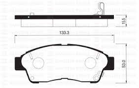 ÖN BALATA HILUX III PICKUP 2.5D 2.5D4D 3.0D 07 sonrası üretilen araçlar için/Motor kodu 2KDFTV - MARELLI