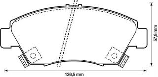 ÖN BALATA CIVIC 1.4 1.5 1.6 ie 1.7 2.0 91-05 GDB1183 - MARELLI