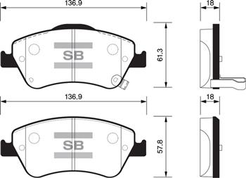 ÖN BALATA AURIS-COROLLA 1.3 1.4D-1.4 VVTI-1.6 VVTI-1.8-2.0D-4D-2.2D 07 10 - MARELLI