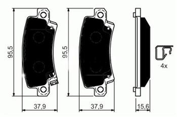 ARKA BALATA COROLLA E11 COROLLA COMPACT E11 COROLLA FX COMPACT E8B LİFTBACK E11 GDB730 - MARELLI