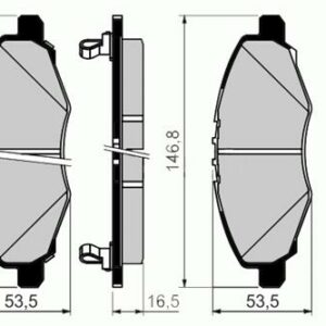 ÖN BALATA HI-LUX PICKUP 2.5D-4D 11/2001 -HI-LUX PICKUP 2.5 12/2007 - MARELLI