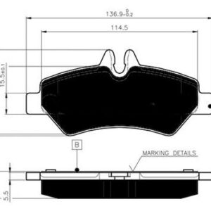 FREN BALATASI ARKA MERCEDES SPRINTER 906 06 -VW CRAFTER 06 16 - MARELLI