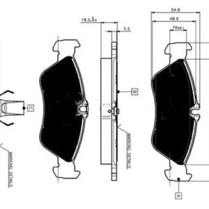 FREN BALATASI ARKA MERCEDES SPRINTER 901 904 95 06-VW LT 28 35 46 95 06 - MARELLI