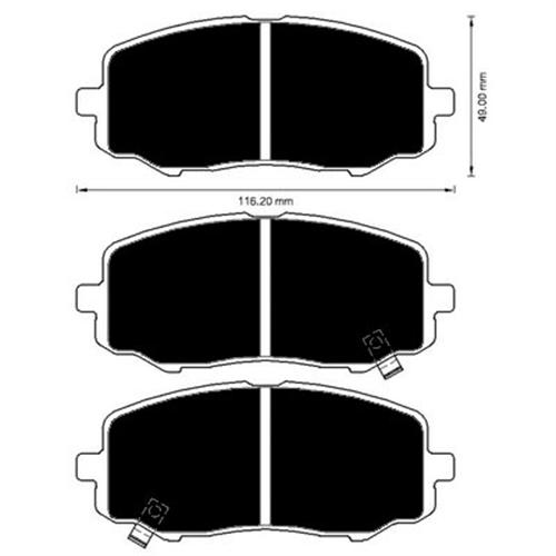 ÖN BALATA HYUNDAI İ20 1.2 1.4 1.6 1.4CRDİ 1.6CRDİ 08 ESP SİZ ARAÇLAR İÇİN - MARELLI