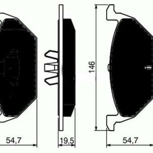 ÖN BALATA FİŞLİ KÜÇÜK GOLF4-GOLF5-JETTA-BORA-POLO-A3-LEON 97 GDB1386 - MARELLI