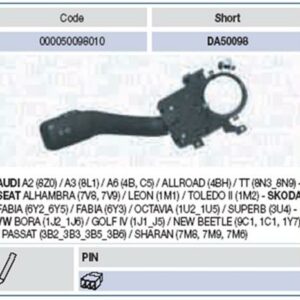 SİNYAL KOLU AUDI/ SEAT/ VW A3-A6. FABİA-OCTAVİA-LEON-TOLEDO II. GOLF IV-BORA-PASSAT - MARELLI