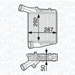 INTERCOOL RADYATÖRÜ VW TOURAREG-AUDI Q7 - MARELLI