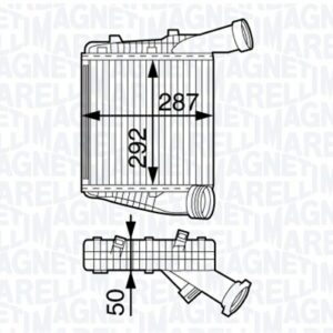 INTERCOOL RADYATÖRÜ VW TOURAREG-AUDI Q7 - MARELLI