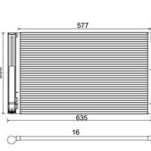 KLİMA KONDENSERİ BIPPER-TEPEE-NEMO 1.4-1.4HDI 08 FIORINO 1.4-1.3D MJ 07 571x351X12 - MARELLI