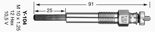 Y-104 KIZDIRMA BUJİSİ - NGK