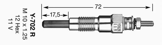 Y-702R KIZDIRMA BUJİSİ - NGK