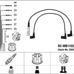 ATESLEME KABLOSU SETI MERCEDES M110 W123 S123 C123 W460 W126 R107 - NGK