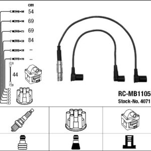 ATESLEME KABLOSU SETI MERCEDES M102 M111 W201 W123 C123 W124 C124 - NGK