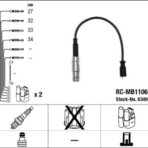 ATESLEME KABLOSU SETI MERCEDES M266 W169 W245 - NGK