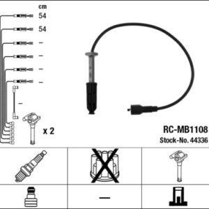 ATESLEME KABLOSU SETI 2 LI MERCEDES M111 W202 S202 C208 A208 W210 - NGK