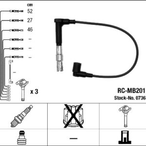 ATESLEME KABLOSU 3 LU MERCEDES M104 W124 S124 C124 W202 W210 W463 W140 - NGK