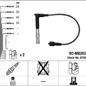 ATESLEME KABLOSU SETI MERCEDES M111 W202 W124 S124 C124 - NGK