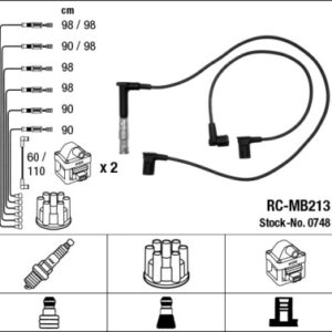 ATESLEME KABLOSU SETI MERCEDES M119 W124 W210 W140 - NGK