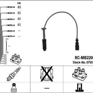 ATESLEME KABLOSU SETI MERCEDES M111 C-CLASS W202 S202 - NGK