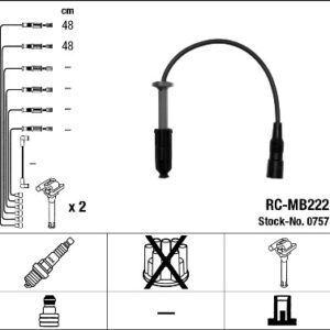 ATESLEME KABLOSU SETI MERCEDES M111 W202 S202 C208 A208 W210 S210 W163 R170 - NGK