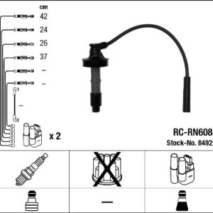 BUJİ BOBİN KABLOSU LAGUNA-SAFRANE II 2.0İ 16V N7Q 95-01 -VOLVO S40 1.6 1.8 95-99 2.0 95-04 RC-RN608 - NGK