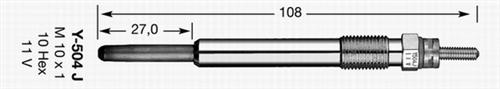 KIZDIRMA BUJİSİ Y-504J PARTNER-306-406-806-EXPERT 2.0 HDI-DUCATO 2.0 JTD-XSARA-EVASION-JUMPY - NGK