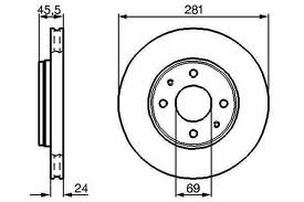 ADET FREN DİSKİ CARISMADA -CARISMA StufenheckDA S40 IVS -V40 KombiVW - OPTIMAL