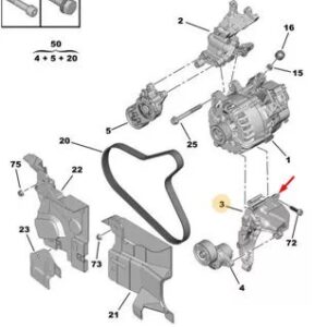 ALTERNATÖR BAĞLANTI AAYAĞI BRAKETİ PARTNER 1.6 HDI - PSA