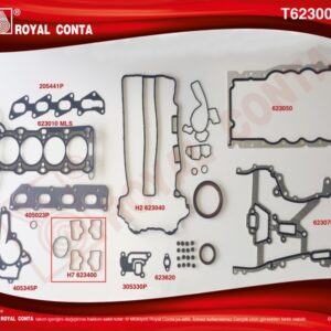 ÜST TAKIM CONTA KEÇELİ CORSA C-D - ASTRA G-H - MERIVA-ZAFIRA-VECTRA 1.2-1.4 16V Z12XE-XEP-Z14XEL-X - ROYAL