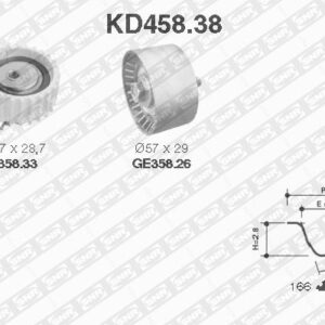 EKSANTRİK GERGİ KİTİ 166x240 ALFA ROMEO 145 146 1.6ie 16V 96-01 156 1.6 16V 97-05 STILO PUNTO - SNR