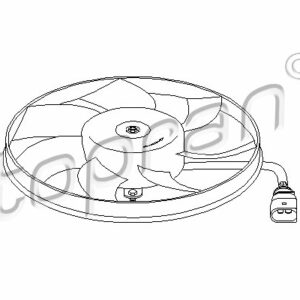 755 FAN MOTORU SAĞ GOLF 5-6-PASSAT-JETTA-CADDY 3-A3-OCTAVIA-SUPERB-LEON 1.4-1.6-1.9-2.0 150Wx 292.9mm - TOPRAN